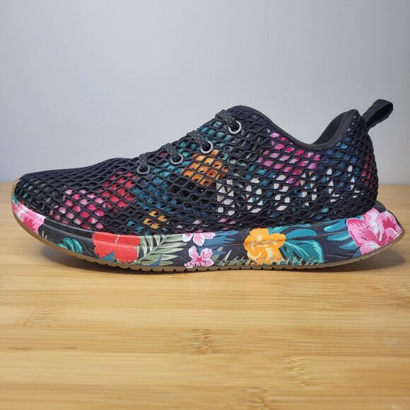 Nobull Floral Mesh Runner Midnight Tropical Men's 7.5 Womens 9 Trainers Sneakers - Picture 2 of 10